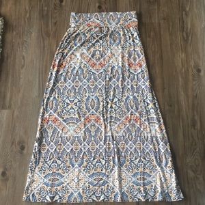 Aztec/Paisley Printed Maxi Skirt